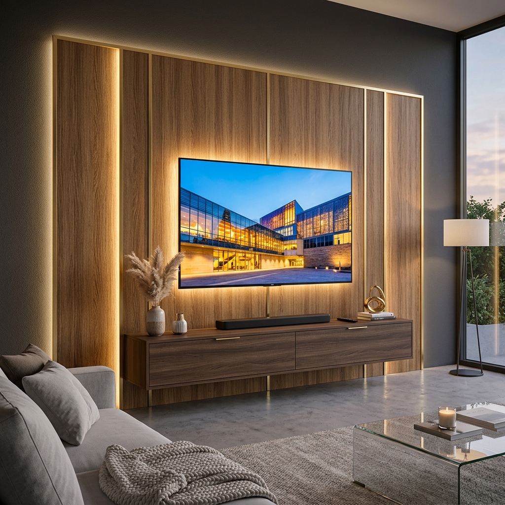PVC TV Unit Wall Paneling Rajkot